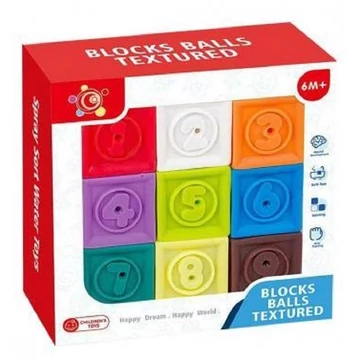 Tapintásfejlesztő csipogós számos kockák BB4377