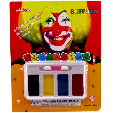 Játék arcfesték szett 4 színnel és applikátorral 72550