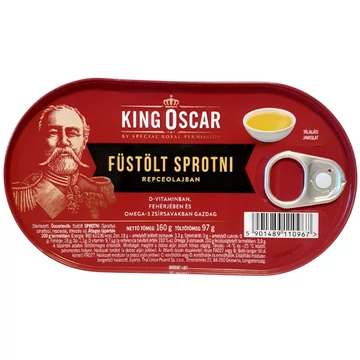 King Oscar füstölt sprotni repceolajban 160g