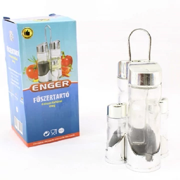 Enger üveg fűszertartó 4 részes ENG-031