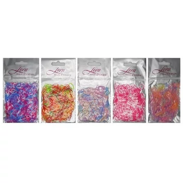 Lora vékony szilikon hajgumi vegyes színekben 200db 801112