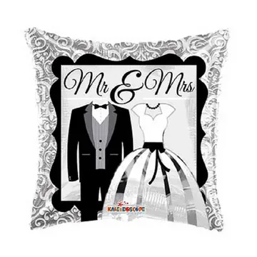 Esküvői fólia lufi párna alakú 45cm