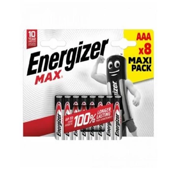 Energizer max alkáli mikroelem AAA 8db-os kiszerelésben