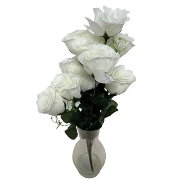 Művirág rózsacsokor 12 fejes M0701