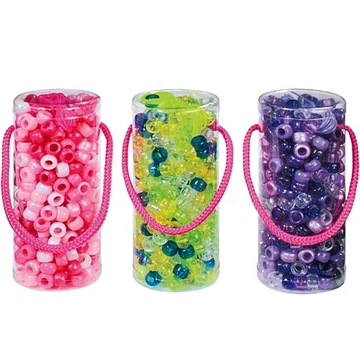 LENA: Színes gyöngyszett hengeres tárolóban