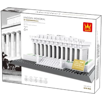 WANGE 4216 - Lincoln Memorial – Washington, USA építőjáték - 100% kompatibilis minden más kedvelt márkával