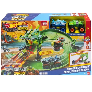 Hot Wheels Monster Trucks: Sárkányfutam pályaszett - Mattel