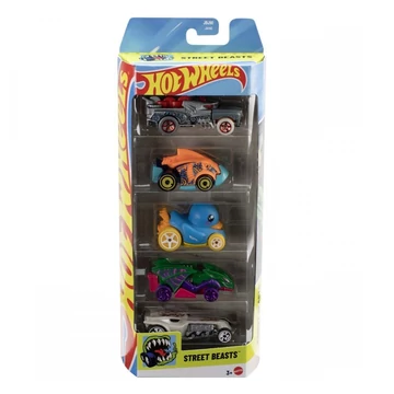 Hot Wheels: Street Beasts 5db-os járgány szett 1/64 - Mattel