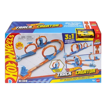 Hot Wheels: Tripla hurok pálya kreátor szett - Mattel