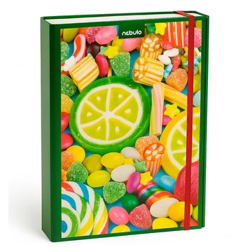 Nebulo: Füzetbox A/4-es méretben candy mintával