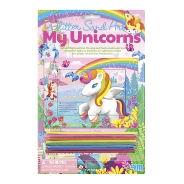 Csillogó unikornis homokkép készítő kreatív szett