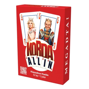 Korda All-in Klasszikus francia kártyapakli (52 lap + 3 Joker)
