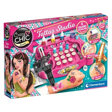 Crazy Chic: Színes tetováló stúdió szett - Clementoni