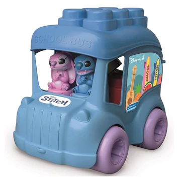 Disney Stitch iskolabusz puha építőkockákkal - Clementoni
