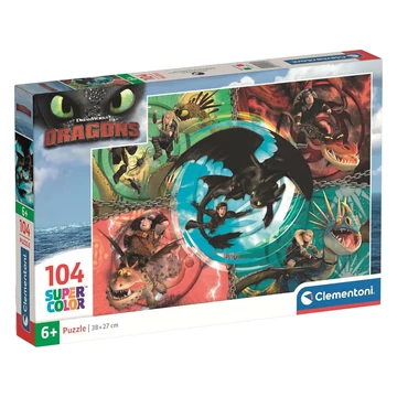 Így neveld a sárkányodat 104db-os Supercolor puzzle - Clementoni