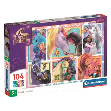 Unikornis Akadémia együtt az unikornisokkal 104db-os Supercolor puzzle - Clementoni