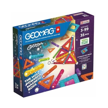 Geomag Glitter panels 35db-os csillámos mágneses építőjáték