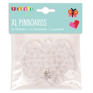 PlayBox: Vasalható gyöngy alaplap szív és pillangó formával 2db-os szett