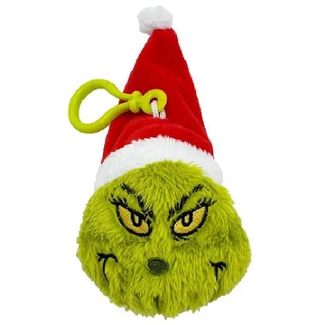 Grincs plüss kulcstartó mikulássapkával 8cm-es