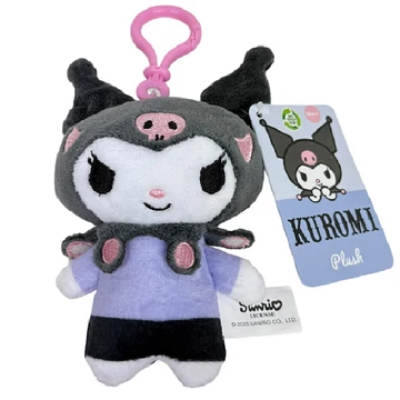 Kuromi plüss táskaklipp, 12 cm