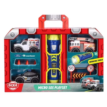 SOS Mikro játékszett elemlámpával - Dickie Toys