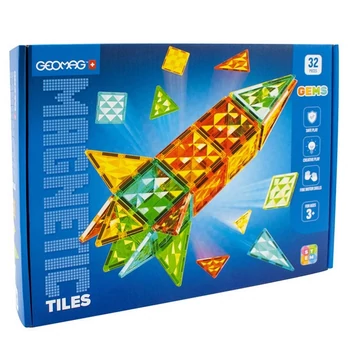 Geomag: Magnetic Tiles Gems Rocket 32db-os rakéta készlet