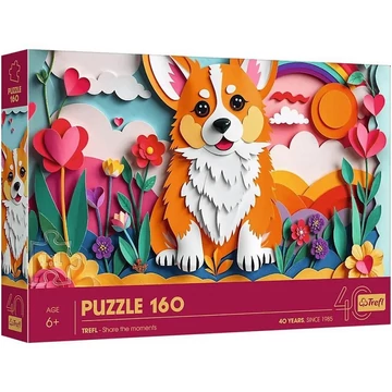 40 Éves Jubileum - Paper Art: Kis kutya 160db-os puzzle - Trefl