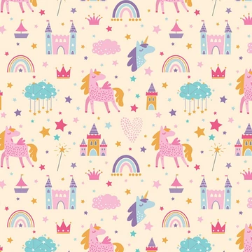 Cardex: Unikornisok és mesebirodalom mintás csomagolópapír 100x70cm