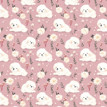 Fehér kutyusos csomagolópapír 100x70cm