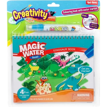 Vízzel színezhető foglalkoztató füzet - Dinók