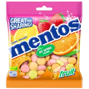 Mentos Fruit gyümölcsös ízesítésű cukordrazsé 150 g