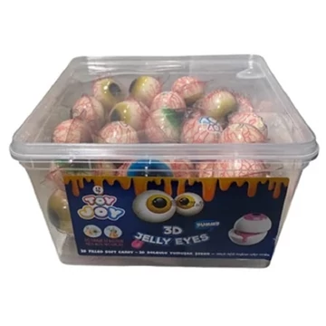 ToyJoy 3D Szem Gyümölcs ízű Töltött Gumicukor Golyó 60x18g