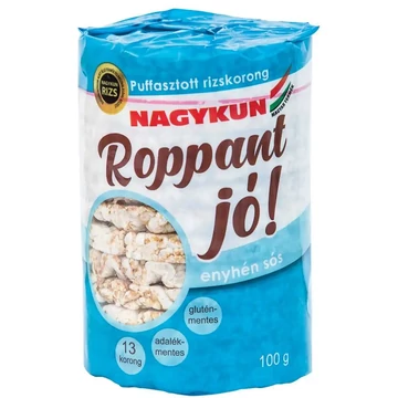 Nagykun Roppant jó! puffasztott rizskorong enyhén sós 100 g