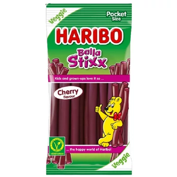 Haribo Balla Stixx cseresznyeízű gumicukorka 80 g