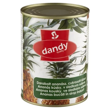 Dandy darabolt ananász, cukrozott lében 565g/300g