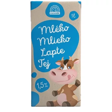Euromilk UHT tej 1,5% 1L - csak egyedi szállítással vagy személyes átvétellel