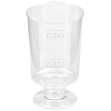 Eldobható snapszos talpas pohár 2-4cl 20db-os kiszerelésben XTÉ