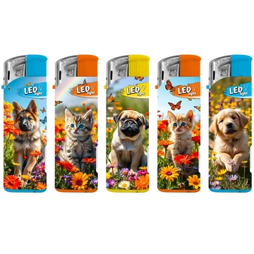 Elektromos ledes macska/kutya mintás öngyútó 50 db-os 146095