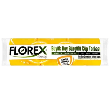 Florex citom illatú húzózáras szemeteszsák 60 L 65x70 CM 10 DB