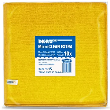 Bonus pro sárga színű microclean extra kendő 40x40 CM 10 DB-os