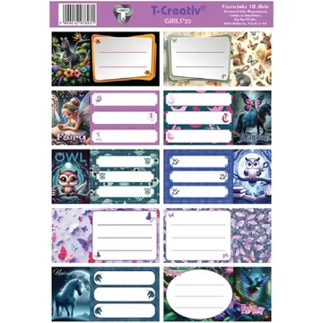 T-Creativ "Girls 25" füzetcímke 10 DB-os 1 íves