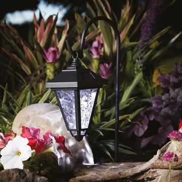 Ledes kandelláber fekete szolárlámpa 80cm 11236B