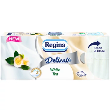 Regina delicate white tea papír zsebkendő 3rétegű 90db-os kiszerelésben
