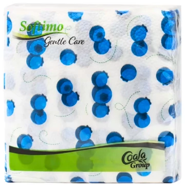 Softimo áfonya mintás szalvéta 45db-os kiszerelésben 1rétegű