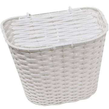 Fedeles kerékpárkosár előre fehér színben 36x29x25cm 41800019WH