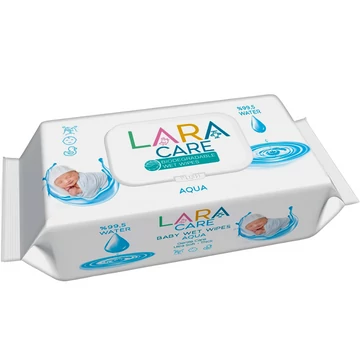 Lara care aqua nedves törlőkendő 72db-os kiszerelésben