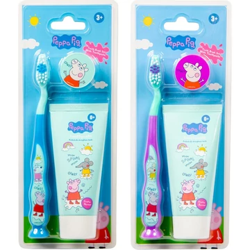Peppa malac gyermek fogkefe-fogkrém csomag kétféle színben