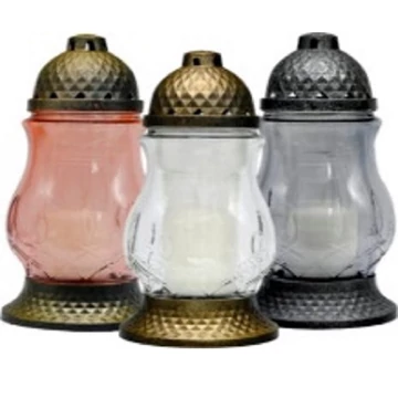 Szív formájú kegyeleti mécses többféle színben 28,2cm LA 798 LT