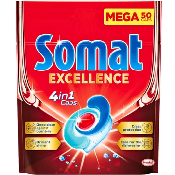Somat 4in1 preium excellence mosogatógép tabletta 50db-os kiszerelésben