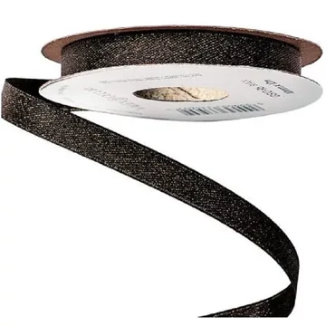 Szatén szalag fekete csillogó színben 10mmX10m GS10-96